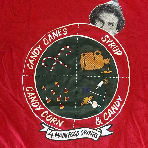 GAP Kids Elf Christmas Long Sleeve Graphic Tee Red Holiday Shirt Size XXL - Picture 3 of 4